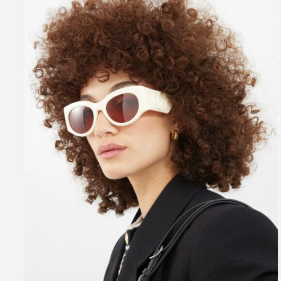 NEW GUCCI OVAL SUNGLASSES, AUTHENTIC WOMEN SUNGLASSES GUCCI - Picture 3 of 15
